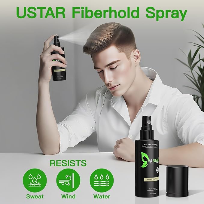 USTAR Hair Building Fiber Hold Spray 4oz
