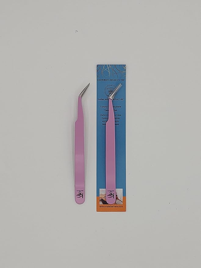 Violet Curved Professional Tweezer Great For Eyebrow, Eyelash, Facial, Ear, Nose & Ingrown Hair Remover Treatment. Make Perfect Eyebrow Shapes (Violet)