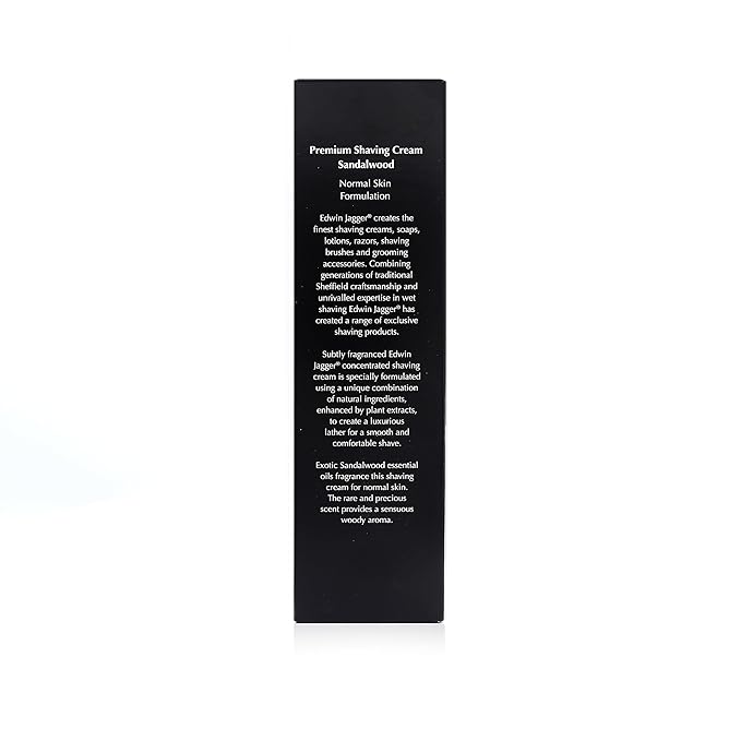Edwin Jagger 99.9% Natural Premium Shaving Cream, 75ml Tube - Sandalwood, 2.5-Ounce