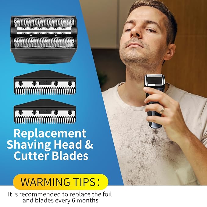 Shaver Replacement Foil Compatible with Remington TITANIUM-X Flex & Pivot Foil and Cutter F5800 & F7800,Shaver heads Fit for Remington F4900,F5800,F7800 (3 Pack)