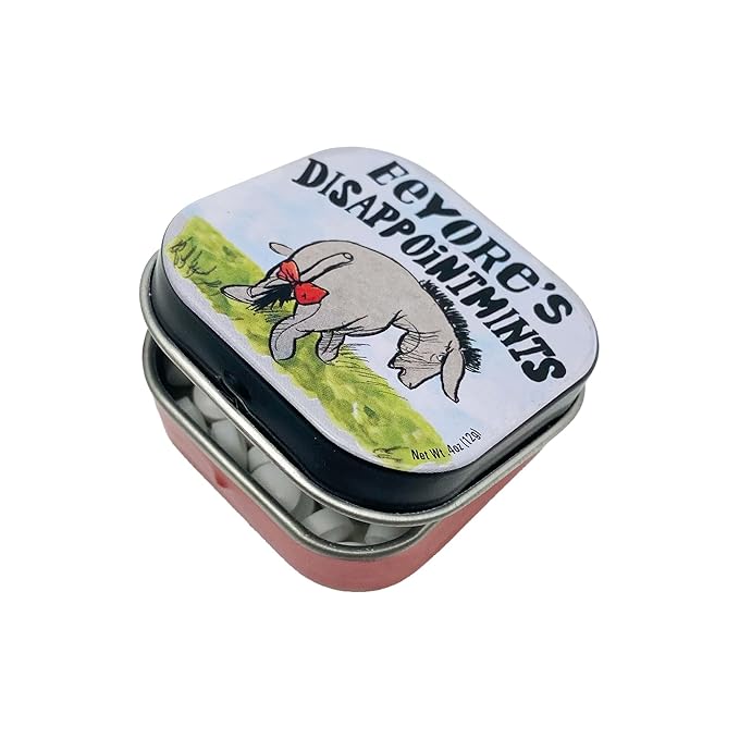 The Unemployed Philosophers Guild Eeyore's Disappointmints Breath Mints - Eeyore from Winnie the Pooh Themed Spearmints, 1 Tin, Net Wt .4oz (12g)