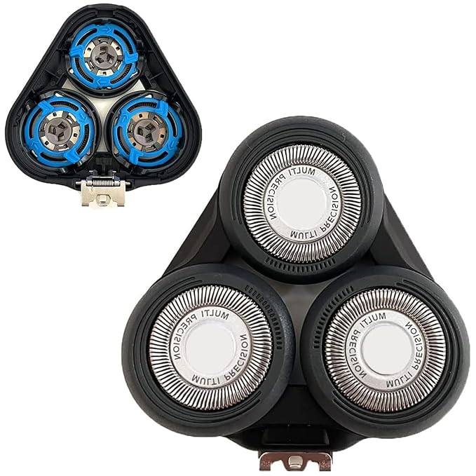 SH50 Replacement Heads Whole Head Part Compatible with Phillip Shaver Series 5000 (S5xxx), S5xxx, PT8xx, PT7xx, 3 Count SH50 Replacement Blades for Series 5000 Razors