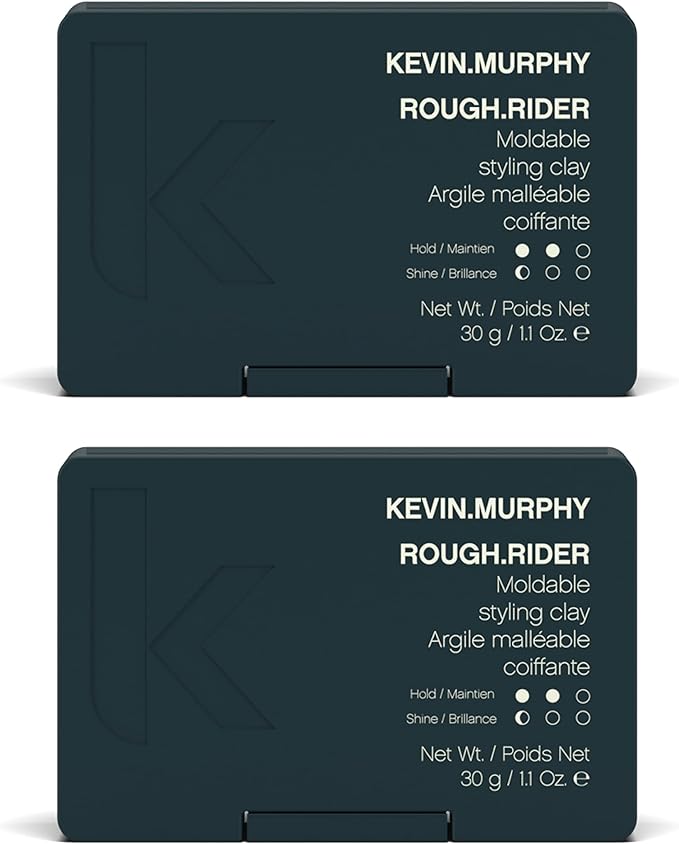 KEVIN.MURPHY ROUGH.RIDER Clay - Hair Strengthening - For All Hair Types - Moldable Styling Clay - Sulphate Free Care - 30 g / 1.1 oz (Pack of 2)