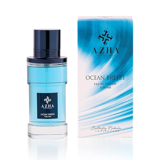 Ocean Breeze Eau De Parfum Men Spray 100ML (3.38 OZ) Arabian Perfume for Men Aromatic Fougere Notes Of Lemon, Mandarin And Musk, Long Lasting Perfume For Men, Luxurious Fragrance