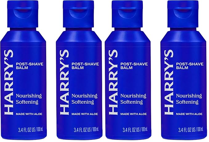 Harry's Post-Shave Balm for Men with Aloe - 3.4 fl oz - Calms and Soothes Skin After Shaving, (Pack of 4)