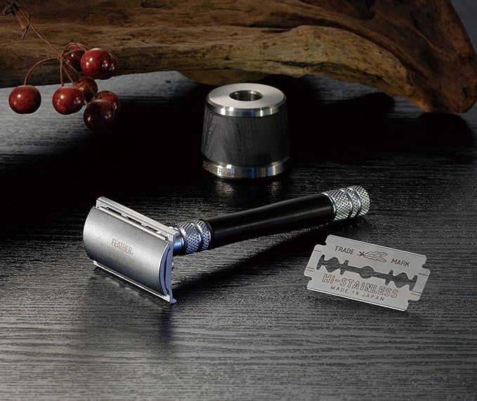 Jatai Feather Wood Handle Stainless Double Edge Razor