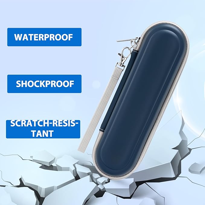 Toothbrush Travel Case for Oral B/Oral-B Pro 1000 1500 5000 7000 & Philips Sonicare 4100 1100 5300 5100 6100/iO Electric Toothbrush, Hard Protective Storage Bag (Deep blue)