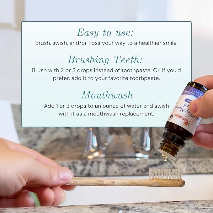 OraWellness Nut Free Healthy Mouth Blend Organic Toothpaste & Mouthwash Alternative Tooth Oil, Natural Mouth Rinse for Healthy Teeth & Gums for Women, Men and Kids, Pack of 1