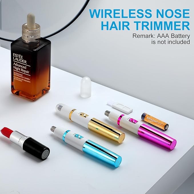 Areyzin Women's Nose Hair Trimmer, Powerful and Versatile, Waterproof and Easy to Clean, Compact and Portable