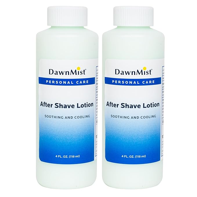 DawnMist Dukal After Shave Lotion, 4oz (Pack of 2) – Soothing & Cooling Formula for Post-Shave Relief, Refreshing Aftershave for Men, Calms Irritation & Razor Burn, Light, Non-Greasy Lotion