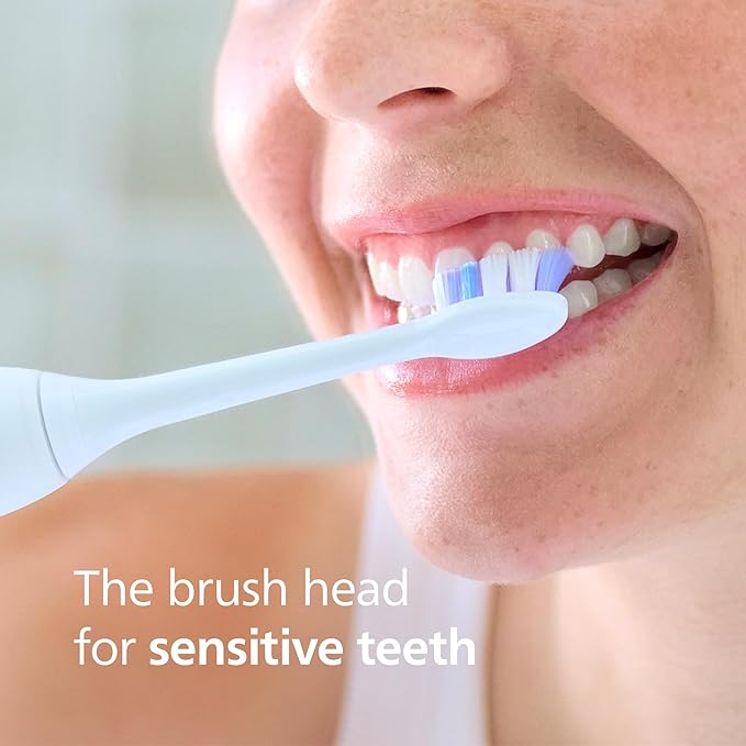 Philips Sonicare S2 Sensitive - Genuine Replacement Electric Toothbrush Heads, White, 6 Pack, HX6056/77