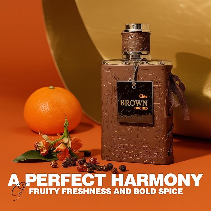 Elite Brown Orchid Cologne for Men/Eau de Parfum Natural Spray 3.4 Fl Oz Perfume Suitable for All Skin Type Men Fragrance Daily Used