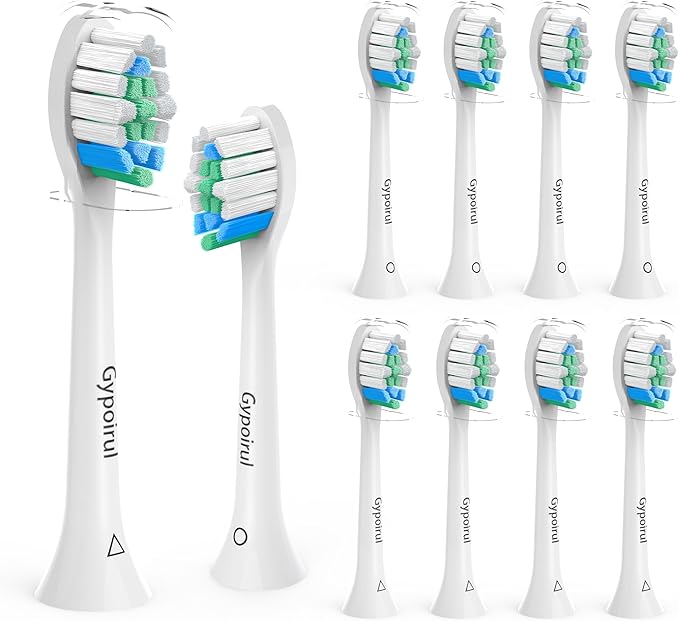 Toothbrush Replacement Heads Compatible with Philips Sonicare Replacement Heads, Electric Brush Head for 4100 5100 6100 9023 W Optimal Plaque Control 10 Pack,