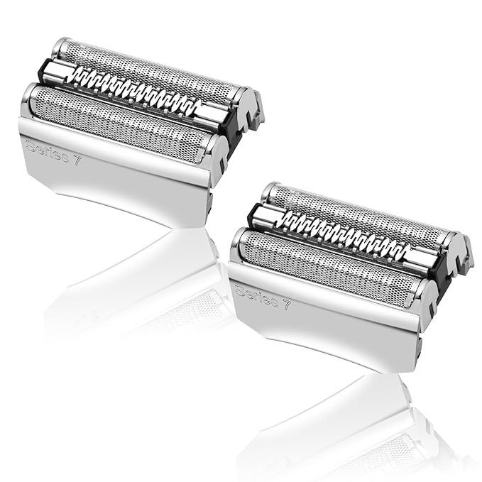 Series 7 70S Electric Shaver Head Replacement,Compatible with Braun Series 7 Shavers 720cc, 730cc, 735s, 750cc, 760cc, 790cc, and 795cc Shaver Foil,2 Pack