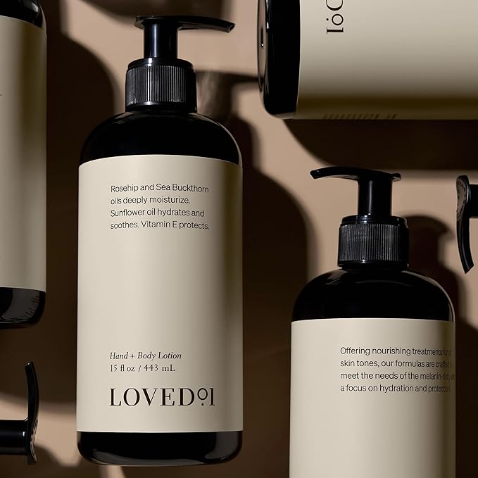 Loved01 Hand & Body Lotion, John Legend Skincare, Fragrance-Free, Daily Lightweight Cream, Oprah's Favorite Things, Formulated with Shea Butter & Vitamin E, 2-Pack (15 oz each)
