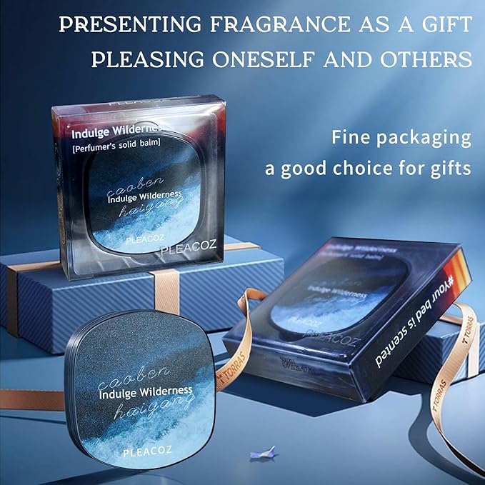 Solid Cologne for Men Long Lasting Solid Perfume Balm, Alcohol Free & Portable, Sandalwood Cologne Fragrance Great Gift for Men