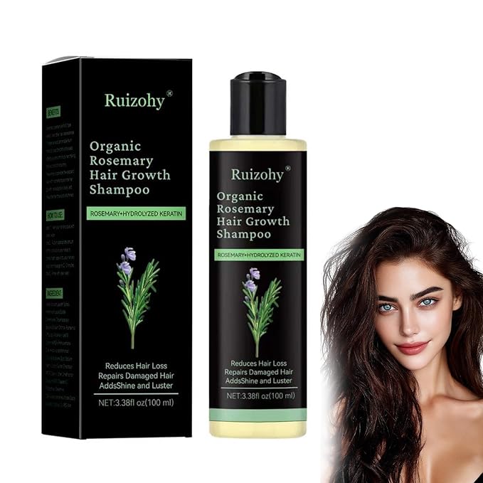 Rosemary & Biotin Shampoo for Hair Growth & Thinning Hair - Sulfate-Free, Vegan Formula with Hydrolyzed Keratin to Thicken, Strengthen & Revitalize Dry, Damaged Hair - For Men & Women (1 bottle)