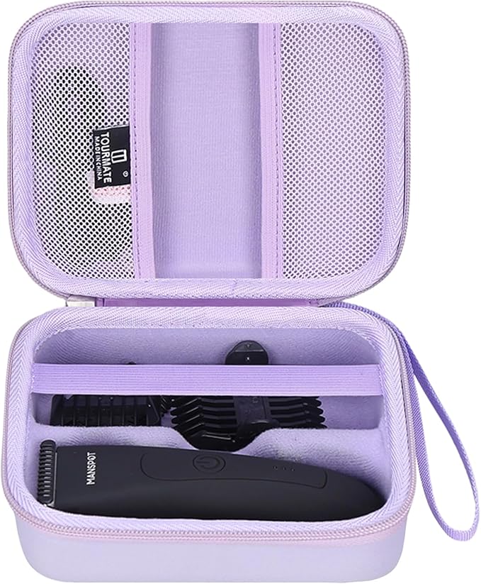 Tourmate Hard Storage Case for MANSPOT Groin Hair Trimmer,Travel Box for Electric Ball Trimmer Pubic Trimmer Shaver(Case Only) (Purple)
