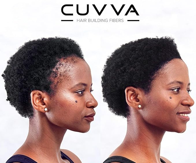 CUVVA Hair Building Fibers (30g) - Instantly Fill in Fine and Thinning Hair to Create a Thicker, Fuller Look - 13 Different Shades for Men & Women - Light Brown