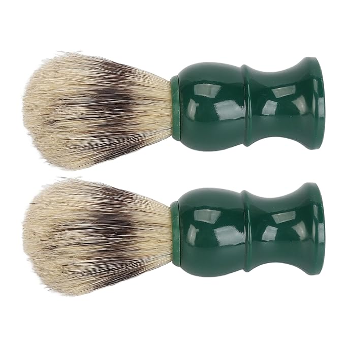 Men Beard Cleansing Brush Rich Foaming Soft Hair Resin Handle Grooming 2pcs