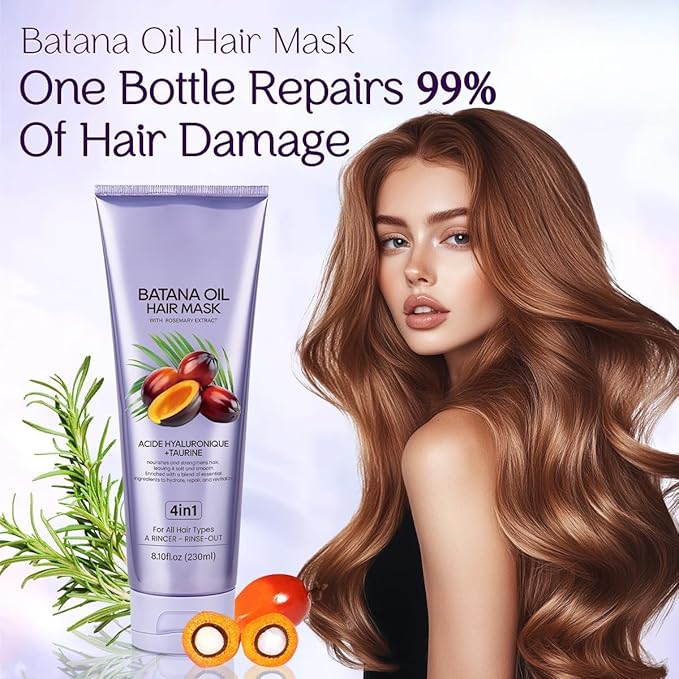 Batana Oil for Hair Growth,100% Pure & Batana Oil,Enhances Hair Thickness, Prevents Hair Loss,Repairs Damaged Hair Cosmetic Scalp Mask for Men & Women (1 Pcs)