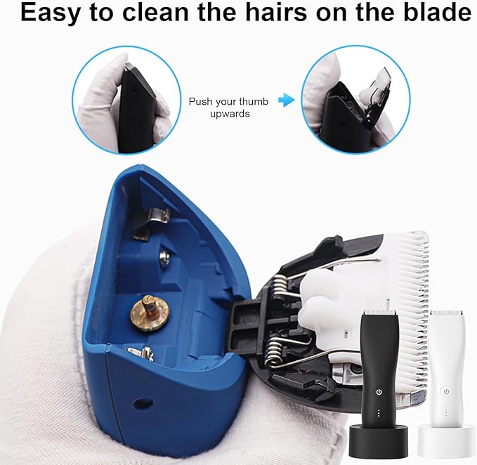Electric Groin & Body Hair Trimmer for Men Waterproof Pubic Hair Trimmer for Men Rechargeable Groomer Trimmer Shaver