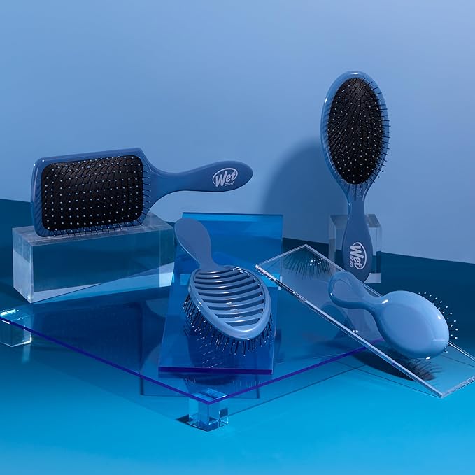 Wet Brush Paddle Detangler Hair Brush, Elemental Blue, Ultra-Soft IntelliFlex Bristles with AquaVent Design, Great For Treatment & Mask Application, Women, Men, Wet, Dry and Damaged Hair