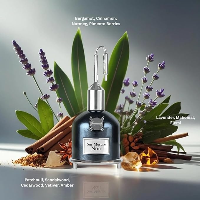 Lattafa Pride Sur Mesure Noir Eau de Parfum for Men - 100ml (3.4 oz) | Dark, Spicy & Woody Cologne | Intense, Long-Lasting Masculine Scent