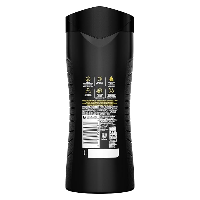 AXE Body Wash Phoenix 12h Refreshing Scent Crushed Mint & Rosemary Men's Body Wash with 100% Plant-Based Moisturizers 16 oz,(Pack of 8)