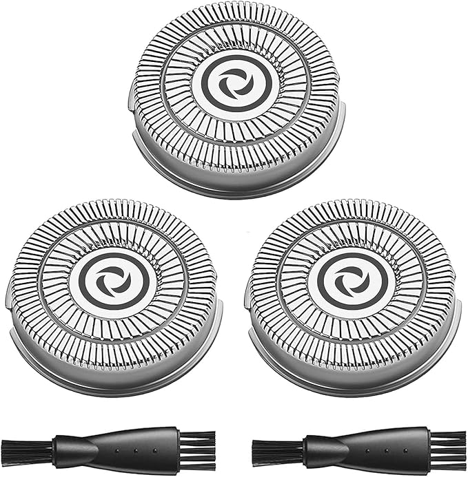 Sweetlf Replacement Blades for SweetLF Electric Razor for Men, 3PCS Sweet LF Replacement Heads for Shaver SWS7105 SWS7105BK, 2 Cleaning Brush