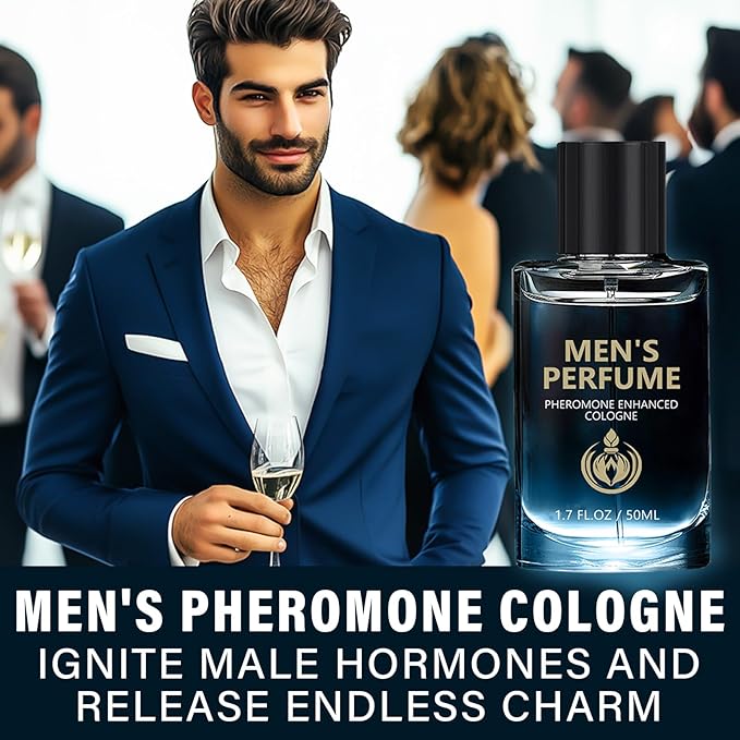 Richie House Premium Pheromone Cologne for Men - 50ml Long-Lasting Scent to Boost Attraction & Confidence, Unique Signature Fragrance