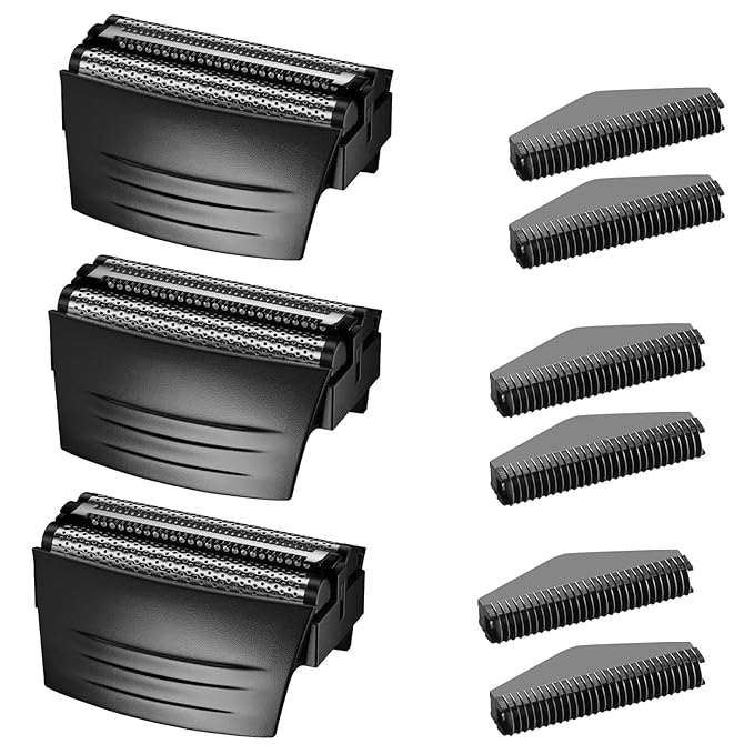 Replacement Shaver Foil Compatible with Remington Electric Shaver TITANIUM-X Flex & Pivot Foil and Cutter for F5800 & F7800, Replacement Heads Fit for Remington F4900, F5800 and F7800 (3 Pcs)