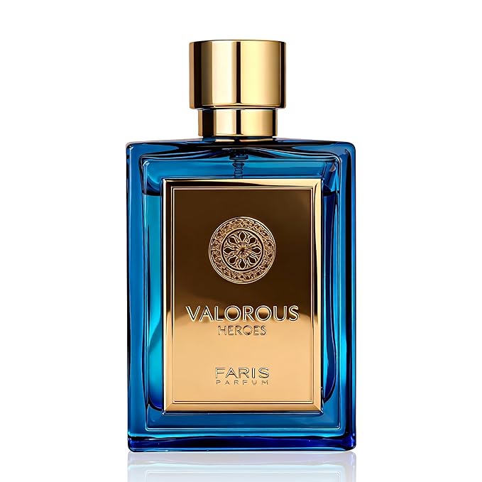 Valorous Heroes Eau de Parfum for Men, Oud and Vanilla Inspired Fragrance, Floral Mint Opening, Warm Spice Base, Niche Style Scent, 3.4 Fl Oz