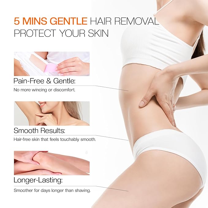 Morovan Hair Removal Cream 4.1Oz: Fast Acting Depilatory Cream for Women and Men, Painless Smooth Skin on Legs Arms Bikini Line at Home