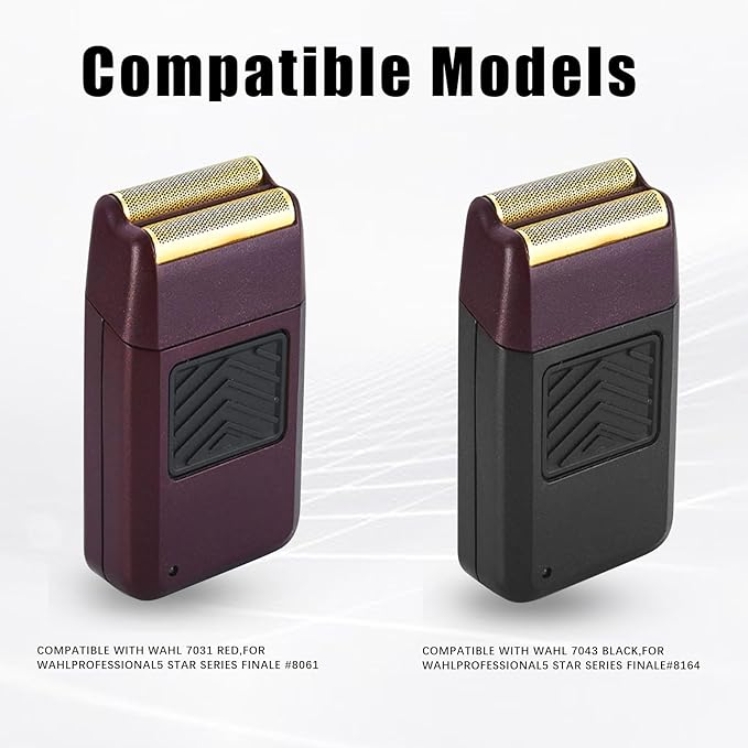 For wahl Shaver Foil Replacement,Professional 5 Star Series Finale Shaver Super Close Replacement Foil #7043-100#7043-100 Compatible with wahl Shaver Foil Replacement Heads (4PCS/Red)