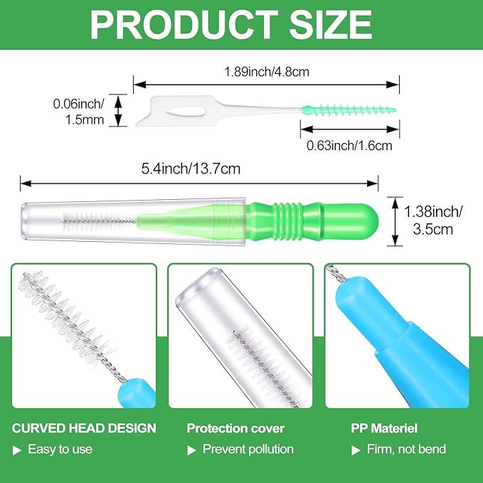 Patelai 350 Pieces Interdental Brush Tooth Floss Tooth Cleaning Tool Toothpick Dental Flossing Head Oral Flosser Refill Dental Flosser Toothpick Cleaners(Cute Colors)