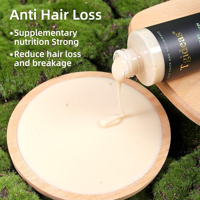 Tgideas Rosemary Biotin Shampoo - Volumizing, Sulfate-Free, for Thinning, Dry, Damaged Hair, Vegan, Color-Safe, 7.4 fl oz