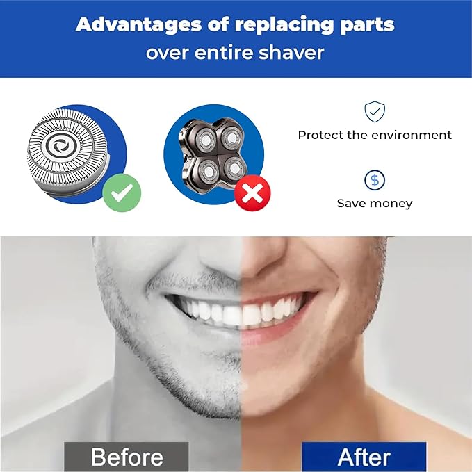 8 Pack Shaver Replacement Blades Compatible with Pitbull Shaver Gold PRO & Silver - Pitbull Shaver Replacement Blade, Enhanced Pitbull Shaver Replacement Heads for Superior Shaving