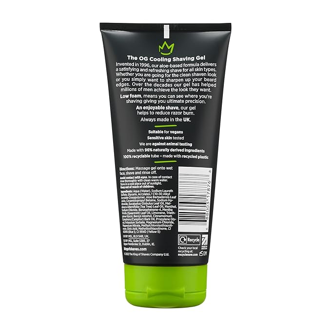 King of Shaves Cooling shave gel Aloe+Tea tree 4x175ml