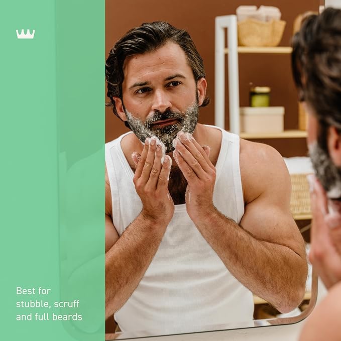 Cremo Wild Mint Beard & Scruff Softener, Softens and Conditions Coarse Facial Hair of All Lengths in Just 30 Seconds, 6 Fl Oz
