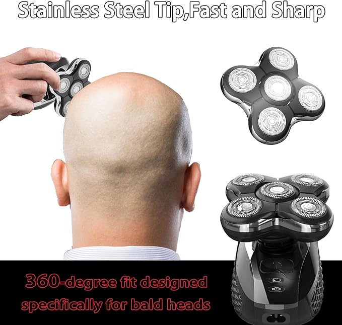 Pro Replacement Head for Remington Balder Pro Head Shaver XR7000, with 5 Dual-Track Cutter Heads, Precision Electric Shaving for Bald Men (3P)