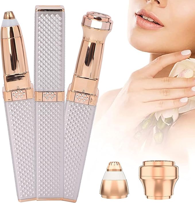Hair Removal for Women, 2 In1 Eyebrow Epilator Eyebrow Trimmer Body Hair Groomers Electric Hair Remover for Eye Brows Hair Removal Lip Hair Shaver Hair Removal Device