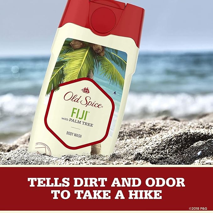 Old Spice Body Wash for Men Fiji With Palm Tree Scent Inspired By Nature, 25 Fl Oz