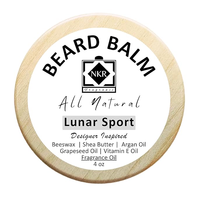 Beard Balm | Leave-in-Conditioner for Beard & Mustache | Natural Ingredients | Shea Butter & Argan Oil | Lunar Sport - Designer Cologne Inspired