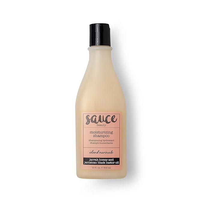 SAUCE BEAUTY Shampoo, Island Marinade Moisturizing Shampoo (10 Fl Oz) Anti Frizz Jamaican Black Castor Oil for Fine, Frizzy, Dry & Damaged Hair, Improves Hair Shine, Sulfate & Paraben-Free