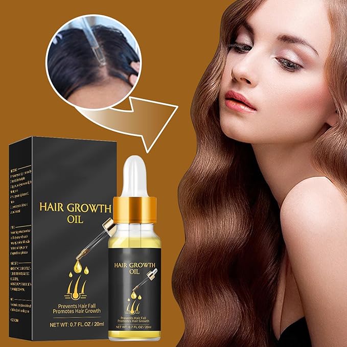 20ml Hair Growth Oil for Thinning Hair – Stimulates Hair Regrowth, Reduces Hair Fall & Boosts Volume with Rosemary & Ginger Extract
