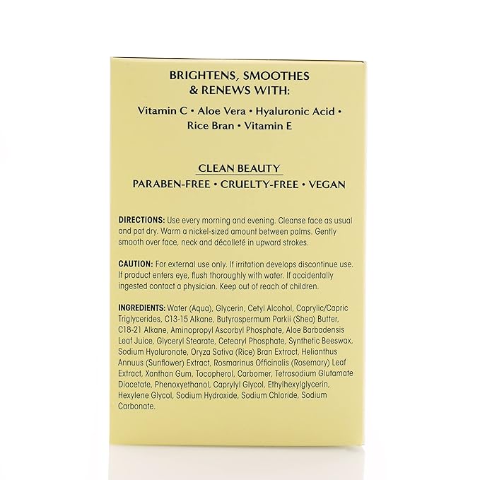 Vitamin C Face Cream Firming Moisturizer Skin Care Facial Lotion, Potent Vitamin C Gel Cream For Face Targets Dry Skin, Age Spots, Wrinkles, Hyperpigmentation, & Sun Damaged Skin, 1.5 Fl Oz