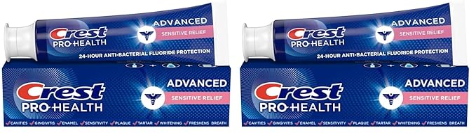 Crest Pro-Health Advanced Toothpaste, Sensitive & Enamel Shield | 5.1 Ounce | Pack of 2