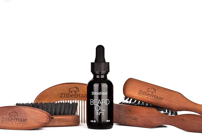 ZilberHaar Beard Oil + Beard Brush + Beard Comb bundle
