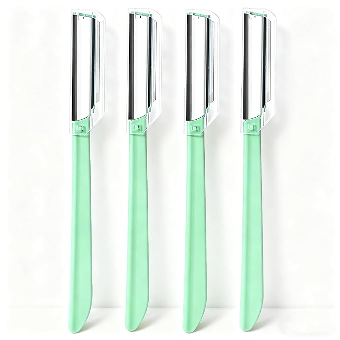 4Pcs women's Eyebrow Trimmers, Hair Removers,and Hair Removers. Equipped With Anti Slip Handle and Protective Cover, Multifunctional To Remove Fine Hair and Other Unnecessary Hair.